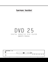 Harman-Kardon DVD-25-Owners-Manual